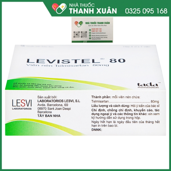 Levistel 80 - Điều trị tăng huyết áp vô căn, phòng ngừa bệnh tim mạch